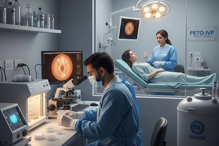 Specialists handle thawing and the first embryo transfer procedures for IVF success in Coimbatore.